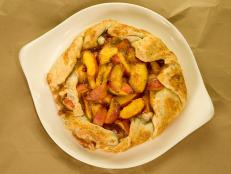 Get a peach pie recipe on Cooking Channel with Kelsey Nixon's Fresh Peaches and Cream Rustic Pie.