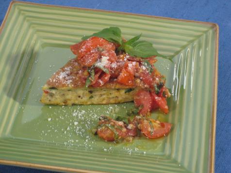 Frittata with Peppers and Onions with Roasted Cherry Tomato Sauce