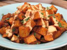 Cooking Channel serves up this Patatas Bravas Home Fries with Roasted Tomato Aioli recipe from Bobby Flay plus many other recipes at CookingChannelTV.com