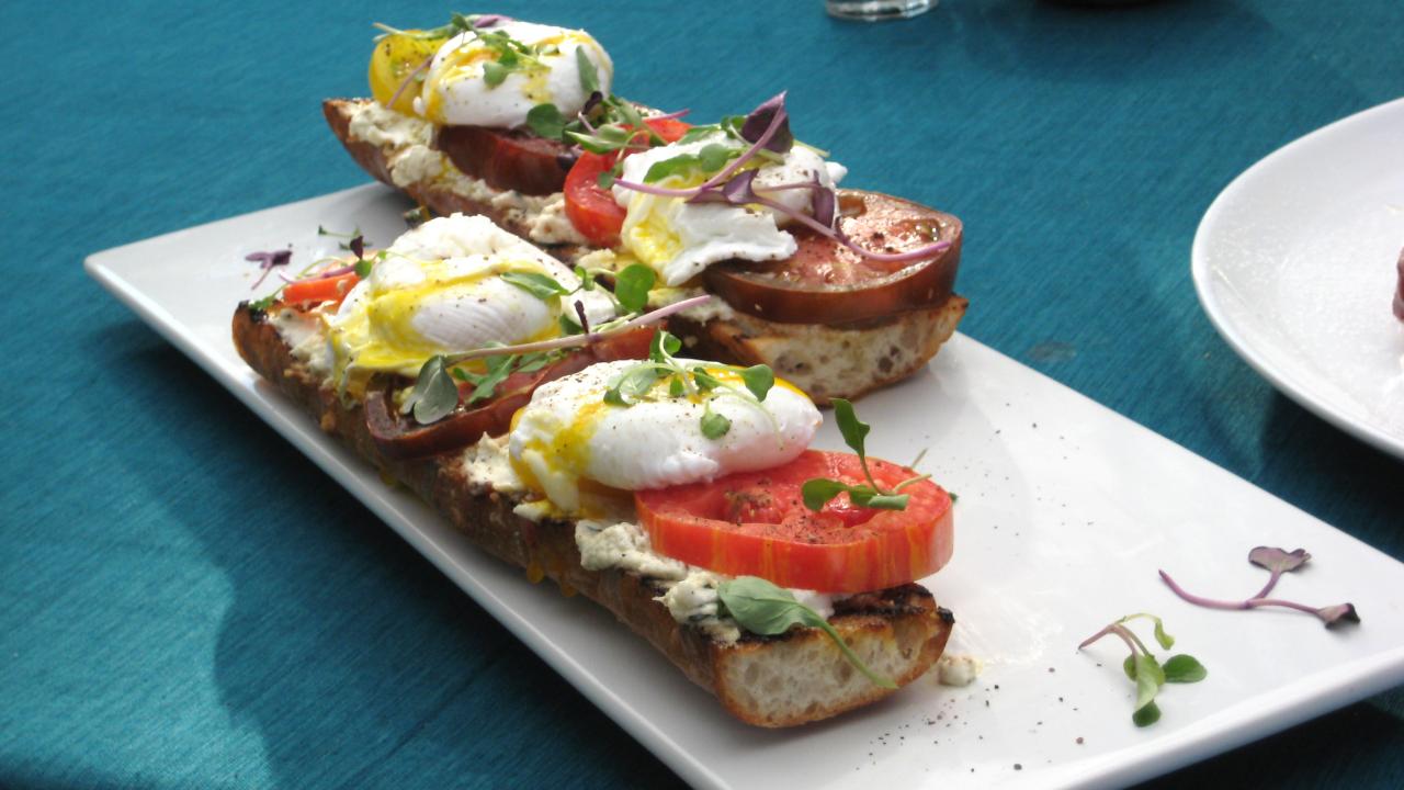 Goat Cheese With Poached Eggs