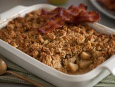 Cooking Channel serves up this McIntosh Maple Crumble with Candied Bacon recipe from Nadia G. plus many other recipes at CookingChannelTV.com
