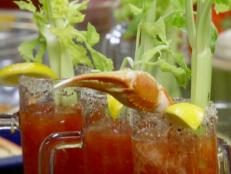 Cooking Channel serves up this Snow Crab Bloody Caesar recipe from Chuck Hughes plus many other recipes at CookingChannelTV.com