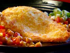 Cooking Channel serves up this Panko Schnitzel with Apple Salsa recipe from Roger Mooking plus many other recipes at CookingChannelTV.com