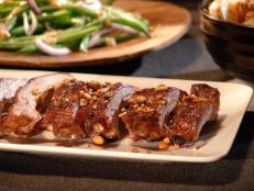 Cooking Channel serves up this Miso Marinated Ribs with Soy Smashed Potatoes and Green Bean Salad recipe  plus many other recipes at CookingChannelTV.com