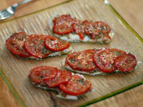 Fish with Tomatoes and Green Olive Tapenade