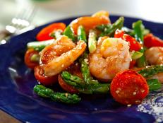 Cooking Channel serves up this Sesame Shrimp and Asparagus Stir-Fry recipe  plus many other recipes at CookingChannelTV.com