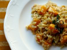 Cooking Channel serves up this Butternut Orzotto recipe from Kelsey Nixon plus many other recipes at CookingChannelTV.com