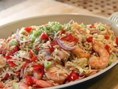 Cooking Channel serves up this Mediterranean Shrimp and Orzo Salad recipe from Kelsey Nixon plus many other recipes at CookingChannelTV.com