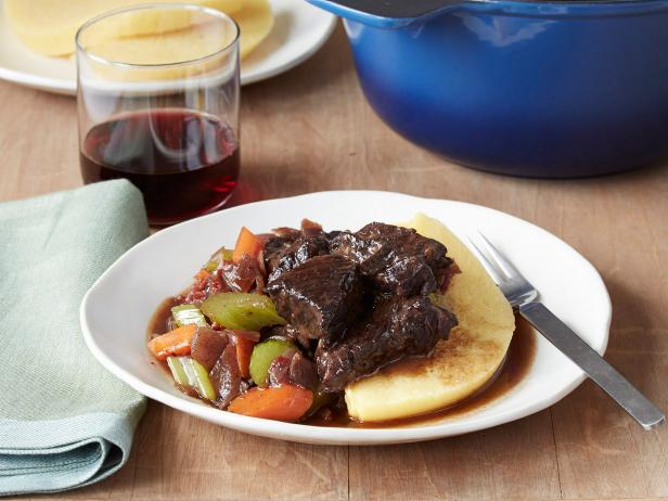 Tuscan Beef Stew with Polenta 