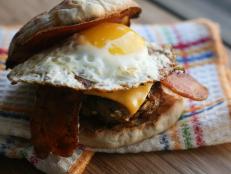 Cooking Channel serves up this Breakfast Burger recipe from Kelsey Nixon plus many other recipes at CookingChannelTV.com