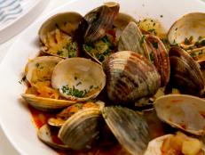 Cooking Channel serves up this Brothy Clams and Chorizo recipe from Kelsey Nixon plus many other recipes at CookingChannelTV.com