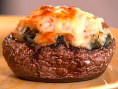 Cooking Channel serves up this Portobello Crab Rockefeller recipe  plus many other recipes at CookingChannelTV.com