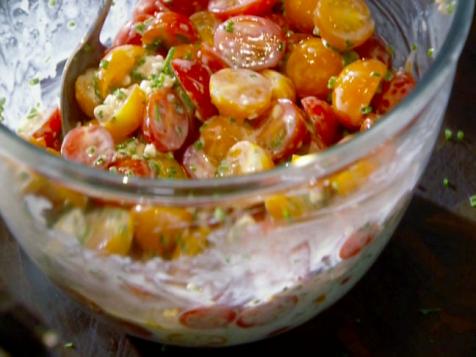 Cherry Tomatoes with Buttermilk Blue Cheese Dressing