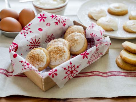 Butter Cookies with Eggnog Cream Cheese Icing