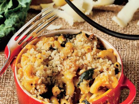 Macaroni and Cheese with Mushrooms and Kale