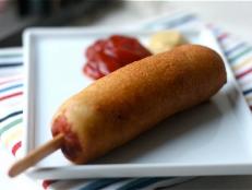 Cooking Channel serves up this Homemade Corndogs recipe from Kelsey Nixon plus many other recipes at CookingChannelTV.com