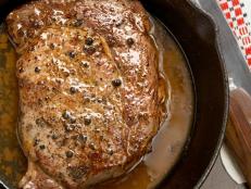 Cooking Channel serves up this Trudy's Rib Eye in the Pan with Butter recipe  plus many other recipes at CookingChannelTV.com