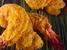 Cooking Channel serves up this Polenta Crusted Shrimp with Mustard and Herb Mayonnaise recipe from Giada De Laurentiis plus many other recipes at CookingChannelTV.com