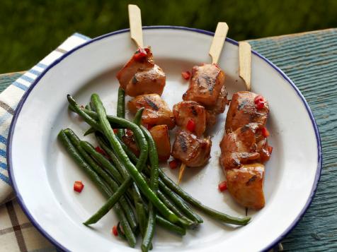 BBQ Yellow Bean Chicken with Grilled Chinese Long Beans