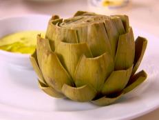 Cooking Channel serves up this Steamed Artichokes with Almond Saffron Dip recipe from Ellie Krieger plus many other recipes at CookingChannelTV.com