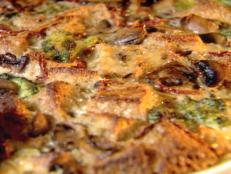 Cooking Channel serves up this Broccoli, Mushroom, and Cheese Breakfast Strata recipe from Ellie Krieger plus many other recipes at CookingChannelTV.com