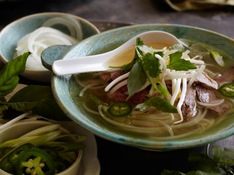Vietnamese "Pho" Rice Noodle Soup with Beef