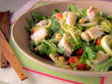 Cooking Channel serves up this Halibut and Chickpea Salad recipe from Giada De Laurentiis plus many other recipes at CookingChannelTV.com