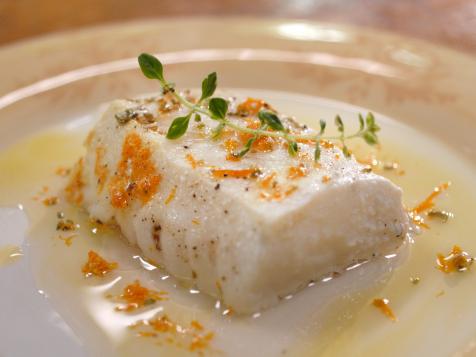 Halibut Poached in Olive Oil