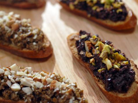 Olive and Nut Tartines
