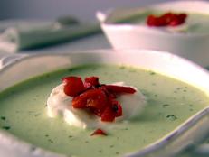 Cooking Channel serves up this Pea and Basil Soup recipe from Giada De Laurentiis plus many other recipes at CookingChannelTV.com