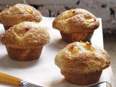 Cooking Channel serves up this Peach Cobbler Muffins recipe  plus many other recipes at CookingChannelTV.com