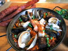Cooking Channel serves up this Seafood Paella Marinara recipe  plus many other recipes at CookingChannelTV.com