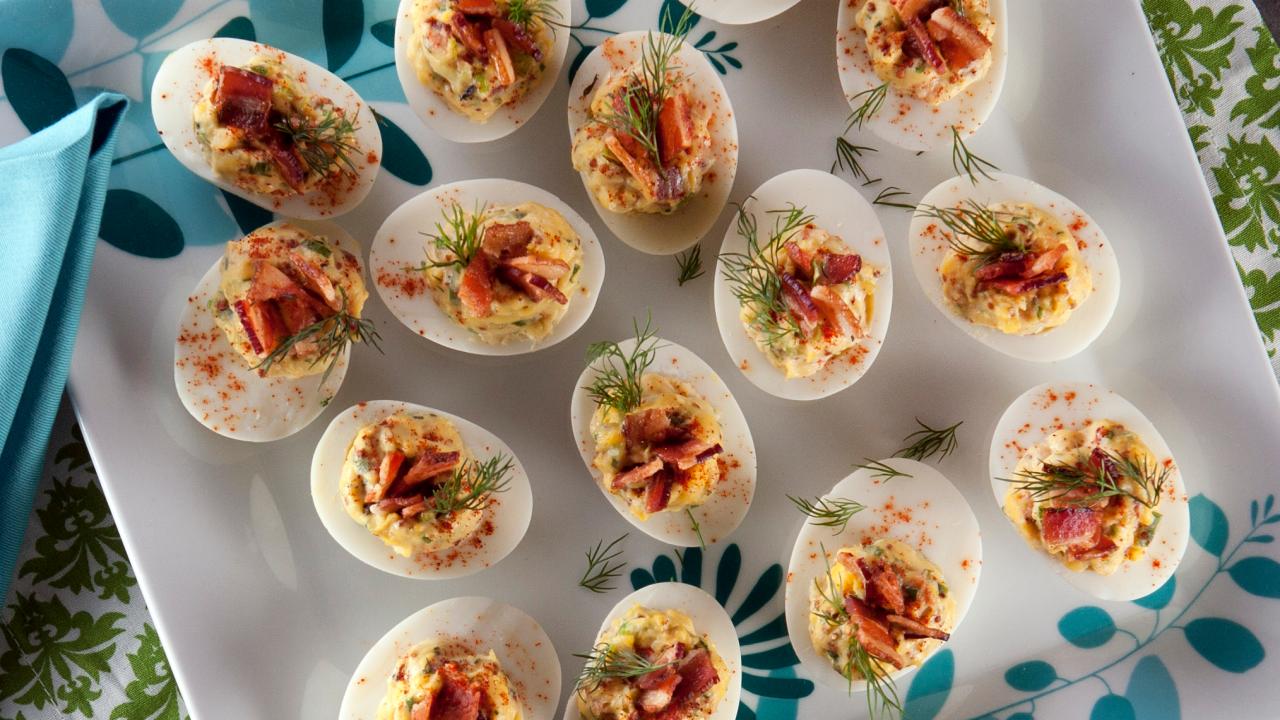 Deviled Eggs and Candied Bacon