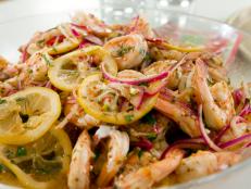 Cooking Channel serves up this Pickled Shrimp with Lemon Chive Aioli recipe from Kelsey Nixon plus many other recipes at CookingChannelTV.com