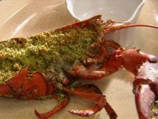 Cooking Channel serves up this Baked Lobster with Garlic Butter Panko recipe from Tyler Florence plus many other recipes at CookingChannelTV.com