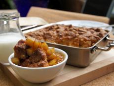 Cooking Channel serves up this Salted Caramel Bread Pudding with Caramelized Apples recipe  plus many other recipes at CookingChannelTV.com