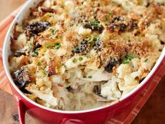 Cooking Channel serves up this Chicken Tetrazzini Casserole with Cauliflower recipe from Rachael Ray plus many other recipes at CookingChannelTV.com