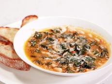 Cooking Channel serves up this Mediterranean Bean and Bacon Soup recipe from Rachael Ray plus many other recipes at CookingChannelTV.com