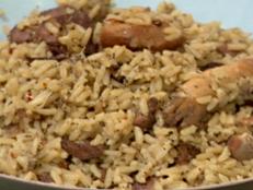 Cooking Channel serves up this Cajun Chicken and Sausage Jambalaya recipe  plus many other recipes at CookingChannelTV.com