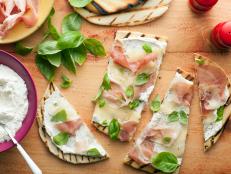 Cooking Channel serves up this Italian Flatbread (Piadina) with Fontina and Prosciutto recipe from Giada De Laurentiis plus many other recipes at CookingChannelTV.com