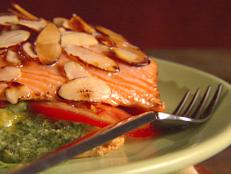 Cooking Channel serves up this Salmon with Puff Pastry and Pesto recipe from Giada De Laurentiis plus many other recipes at CookingChannelTV.com