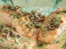 Cooking Channel serves up this Grilled Salmon with Morel Vinaigrette recipe from Bobby Flay plus many other recipes at CookingChannelTV.com