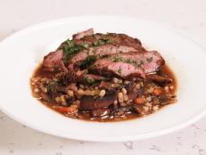 Cooking Channel serves up this Sliced Steak and Mushroom Barley Soup recipe from Rachael Ray plus many other recipes at CookingChannelTV.com
