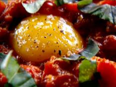 Cooking Channel serves up this Tomato-Egg Bruschetta recipe  plus many other recipes at CookingChannelTV.com