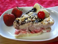 Cooking Channel serves up this Banana Split Pie recipe  plus many other recipes at CookingChannelTV.com
