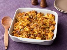 Cooking Channel serves up this Caramelized Onion and Cornbread Stuffing recipe from Tyler Florence plus many other recipes at CookingChannelTV.com