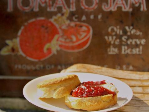 Cat's Head Biscuits with Tomato Jam