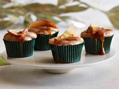 Caramel-Apple Cupcakes with Cinnamon Cream Cheese Frosting