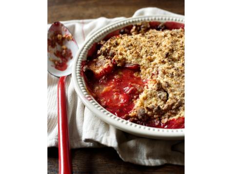 Ruby-Red Plum and Amaretti Crumble