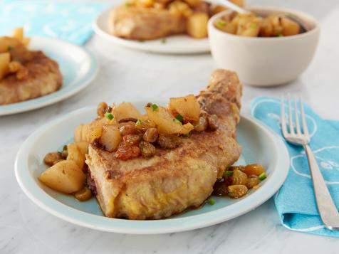 Chicken Fried Pork Chops with Chunky Pear Chutney